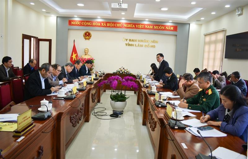 Đồng chí Võ Ngọc Hiệp, Ủy viên Ban Thường vụ,  Phó chủ tịch UBND tỉnh Lâm Đồng phát biểu tại buổi làm việc.