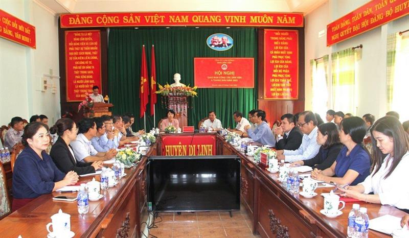 Ban Dân vận Tỉnh ủy tổ chức Hội nghị sơ kết công tác dân vận 6 tháng đầu năm, triển khai nhiệm vụ 6 tháng cuối năm 2023 tại huyện Di Linh