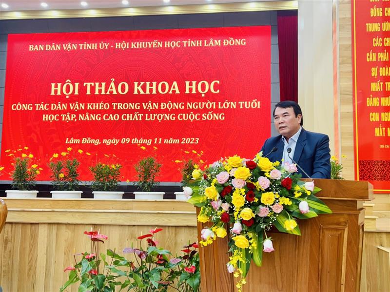 Đồng chí Phạm S - TUV, Phó Chủ tịch UBND tỉnh phát biểu tại Hội thảo