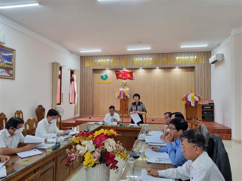Đoàn kiểm tra làm việc với Ban Thường vụ Huyện ủy và Ban Chỉ đạo QCDCCS huyện Đạ Huoai