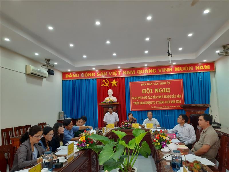 Hội nghị giao ban công tác Dân vận 6 tháng đầu năm ngày 19/6/2020 cụm 2 tổ chức tại Cát Tiên