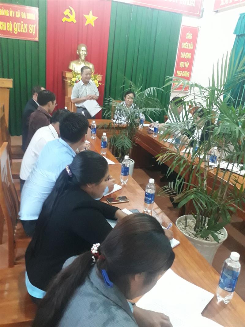 Đoàn Khảo sát làm việc với Đảng ủy, chính quyền, MTTQ và các đoàn thể xã Đạ Nhim, huyện Lạc Dương về công tác cựu chiến binh